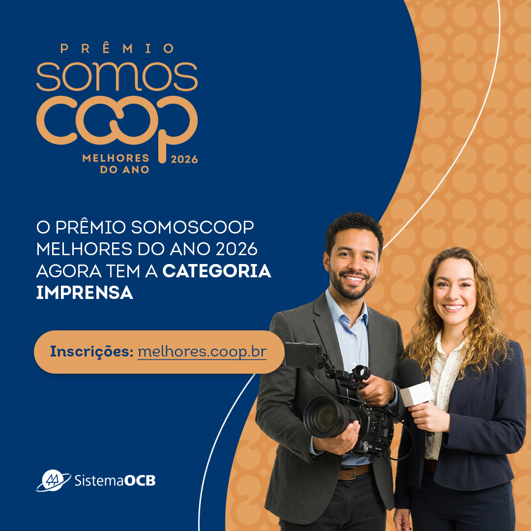 Prêmio SomosCoop 2026 abre inscrições para categoria Imprensa
