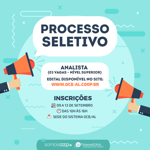 Sescoop Alagoas abre processo seletivo para três vagas